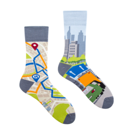 Mismatched sokken - Big City - 2 verschillende sokken - maat 40/43