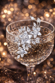 Broche - zilverkleurig - corsage