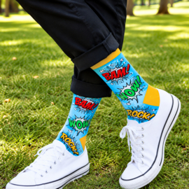 Sokisahtel sokken – Comic BAM POW BOOM – maat 40-45