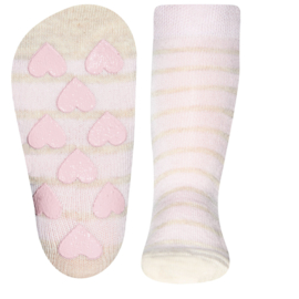 Anti slip ZOMER sokken set van 2 paar roze/blauw maat 23-26