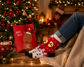 Kerstsokken rood – in cadeauverpakking