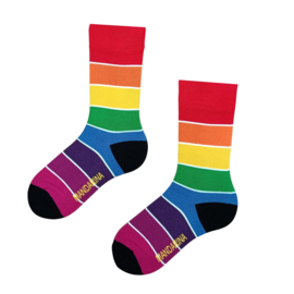 Kleurrijke sokken – regenboog gestreepte sokken