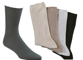 Diabetes sokken 5 paar effen non elastic boorden en handgenaaide teennaad mt 43-46  kleur B