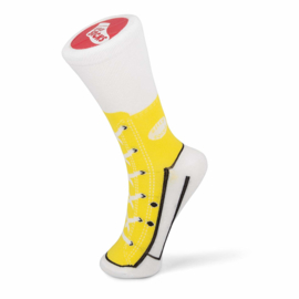 Sneaker schoen sokken geel  - Silly socks - maat 36-41