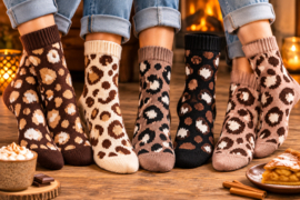 Alpaca sokken dames panterprint – maat 35-38 en 39-42
