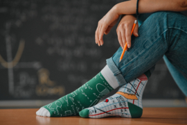 Mismatched kinder sokken - Back 2 School - 2 verschillende sokken - maat 31/35