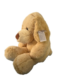 Knuffelhond met grote snuit - bruin camel kleur - superzacht