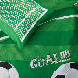 Voetbalveld Score Goal groen eenpersoons met 1 kussensloop