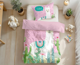 Hola Lama - Eenpersoons maat met 1 kussensloop - Little Monster