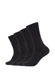 Camano Ca-Soft Sokken 4 PACK - 39/42 Zwart - naadloos zonder knellend elastiek