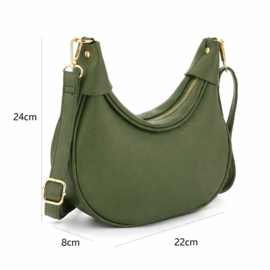 Halve - Maan - Tas - Army - Green - Groen