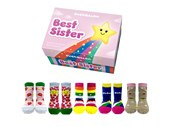 Cadeaudoosje met 5 paar sokken - 2 t/m 4 jaar - Best Sister