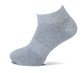 Antislip bio katoen sokken -yoga -pilates - gym - maat 35/38  grijs met roze noppen