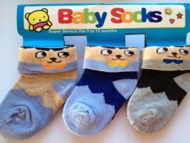 babysokjes model B set van 3 paar van 0 tot 12 maanden