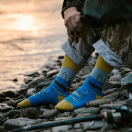 Fun -sokken - Fishing - vissen- maat 36/39