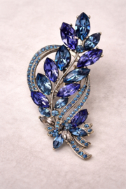 Broche - blauw - retro - corsage
