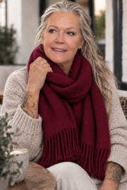 Superzachte sjaal met cashmere – wijnrood Superzachte sjaal met cashmere – wijnrood