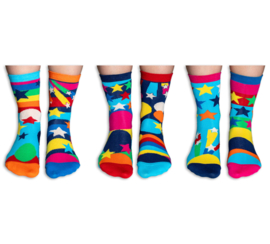 United Oddsocks - Mismatched sokken - 6 Happy Birthday sokken - maat 30,5 tot 38,5
