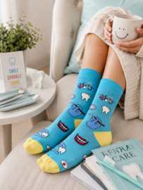 Tandarts sokken blauw – Tandheelkunde