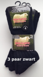 Thermosokken 20% wol, zonder knellend boord, set van 3 paar, maat 39 - 45