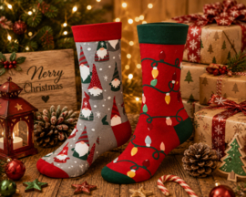 Mismatched kerstsokken – Kerstgnomen