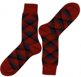 Bonnie Doon Plaid Check Carmine heren sokken mt 40 - 46