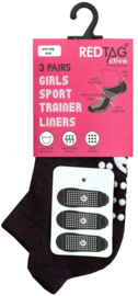 Antislip sport sokken -yoga - pilates - gym - maat 23/26 - girl - set van 3 paar zwart