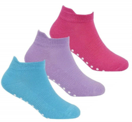 Antislip sport sokken -yoga - pilates - gym - maat 27/30 - set van 3 paar pastel