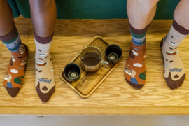 Mismatched sokken - coffee - koffie - 2 verschillende sokken - maat 40/43