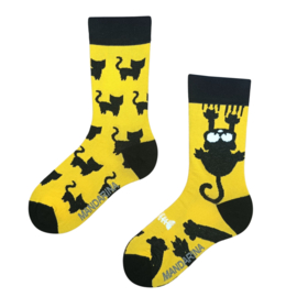 Mandarina Socks Gekke Kat - kleurijke mismatched sokken