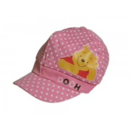 Zonnecap Winnie the Pooh gestippeld - maat 3/5 jaar en 6/8 jaar