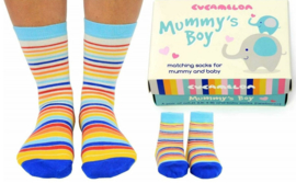 Cadeaudoosje met Moeder Zoon sokken - Mummy's boy