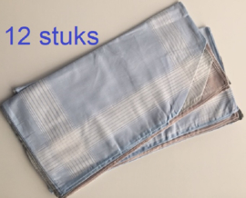 Heren zakdoeken - set van 12 stuks - 100% katoen - 3 kleuren