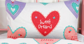 Hartjes dekbedovertrek Sweet Dreams met 1 kussensloop