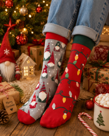 Mismatched kerstsokken – Kerstgnomen