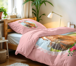 Cute Horse - Paard - Pony - Eenpersoons maat met 1 kussensloop - Little Monster