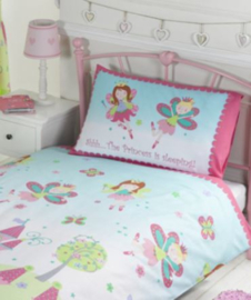 Prinsessen en Feeën - The Princess is Sleeping - Pastel kleuren - eenpersoons met 1 kussensloop