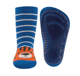 Ewers SOFTSTEP anti slip sokken tijger blauw gestreept - zomersokjes - maat 19/20