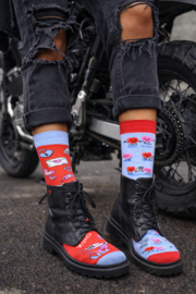 Mismatched sokken - happy hearts - 2 verschillende sokken - maat 36/39