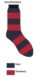 Bonnie Doon Sailor heren sokken navy / rood gestreept mt 40 - 46