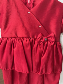 rode baby feestjurk / gelegenheidsjurk / bruidsmeisjesjurk - 6 tot 12 maanden