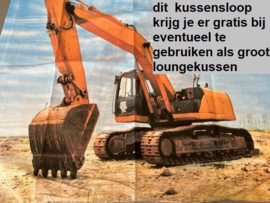 kiepwagen / dumper dekbedovertrek met ander graafmachine kussensloop