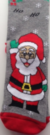 Kerst sokken Santa Ho Ho met lurex maat 36 - 40