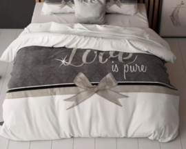Nieuwe collectie dekbedovertrek - Pure love wit - Lits-jumeaux met 2 kussenslopen