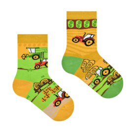 Mismatched kindersokken - Tractor  - maat 23/26