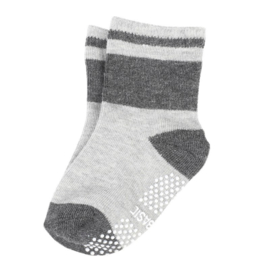 4816 antislip sokken lichtgrijs met middengrijs