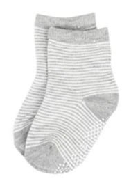 4805 antislip sokken middengrijs/offwhite fijn gestreept