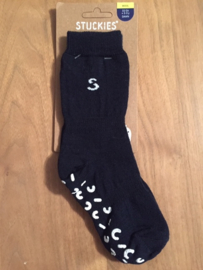 STUCKIES® wollen anti slip sokken in donkerblauw (DAWN) maat 19-21