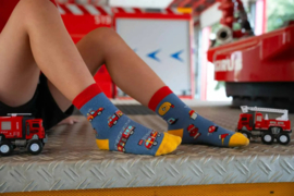 Mismatched kindersokken - Firefighter  - maat 27/30