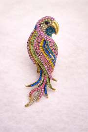 Broche - Papegaai - multikleurig